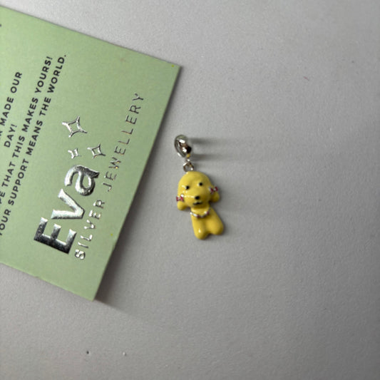 Yellow Puppy Charm 925 Silver - Eva silver jewellery