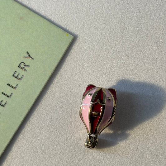 Pink Hot air Balloon Charm 925 SIlver - Eva silver jewellery