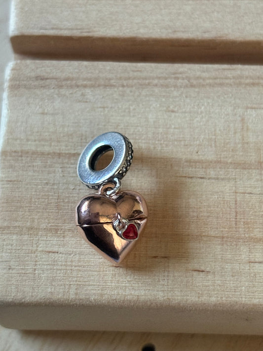 Open Heart 3D charm 925 Silver - Eva silver jewellery