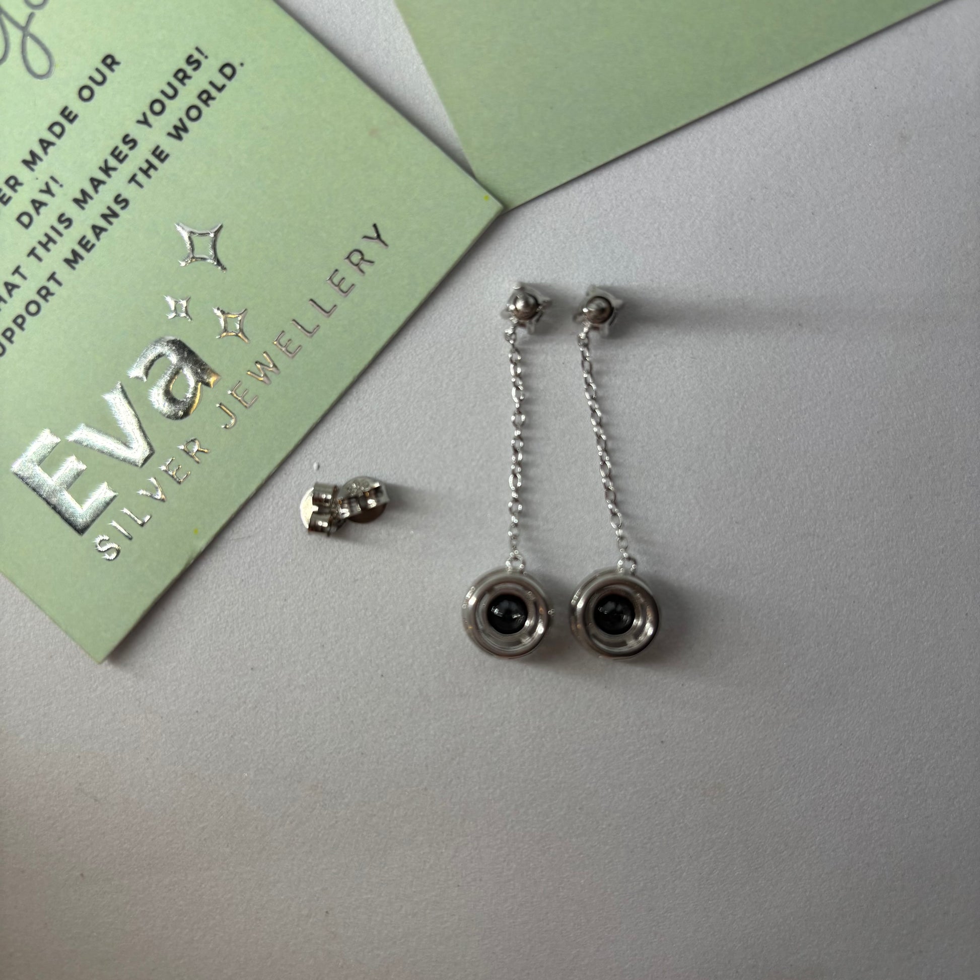 Eva Signature Magnifique stones Dangler Earring 925 Silver - Eva silver jewellery